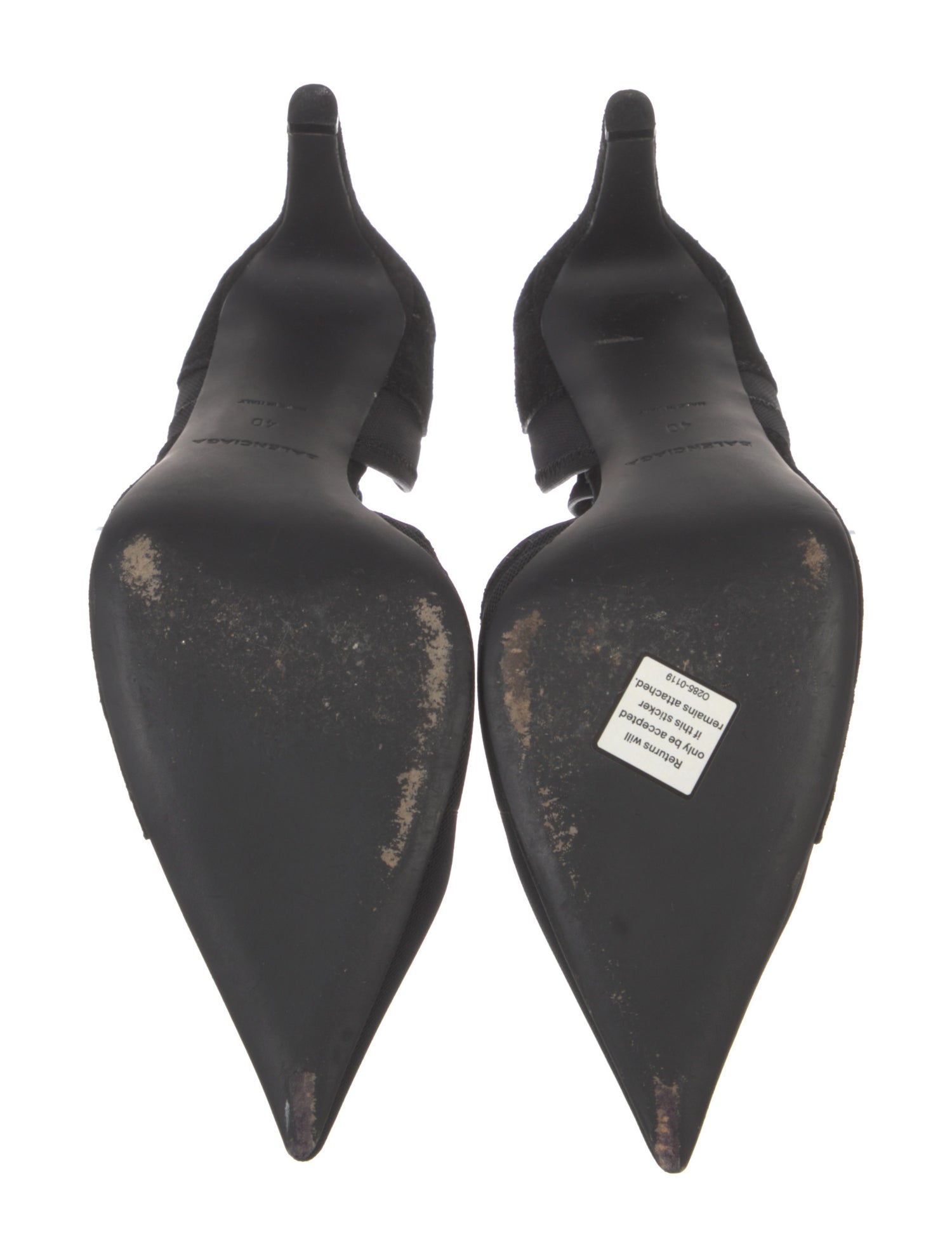 Balenciaga Suede D'Orsay Pumps